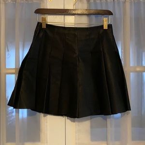 BB Dakota faux leather black pleated miniskirt